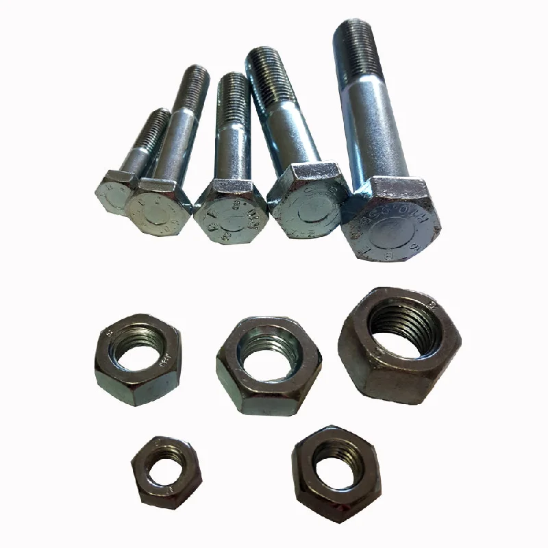 Bolts For Group Assemblies-M16 x 50 Metric 10pc Hex Bolt & Nut ZP Class 10.9