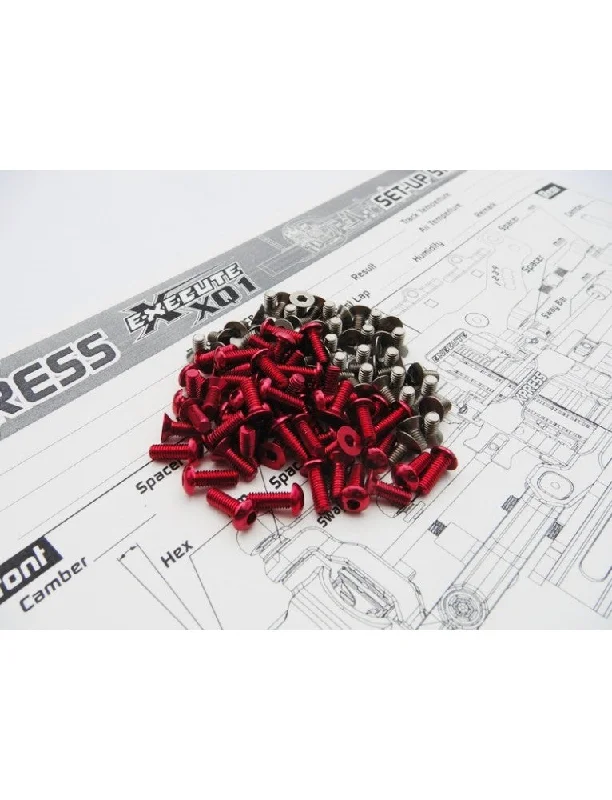 Screws For High School Projects-Hiro Seiko 48187 XQ1 Titan & Alum Hex Socket Screw Set