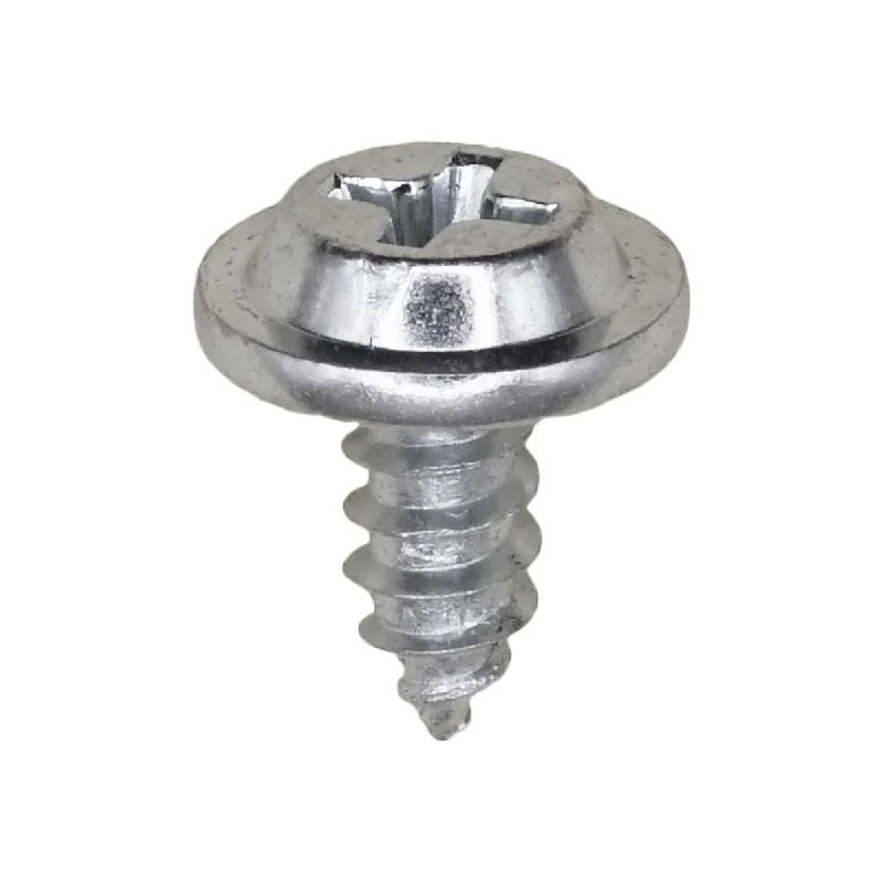 Washers With Slow Wear-Auveco # 13708 #8 X 1/2" Phillips Flat Top Washer Head Tapping Screw 13/32" Diameter Zinc. Qty 100.