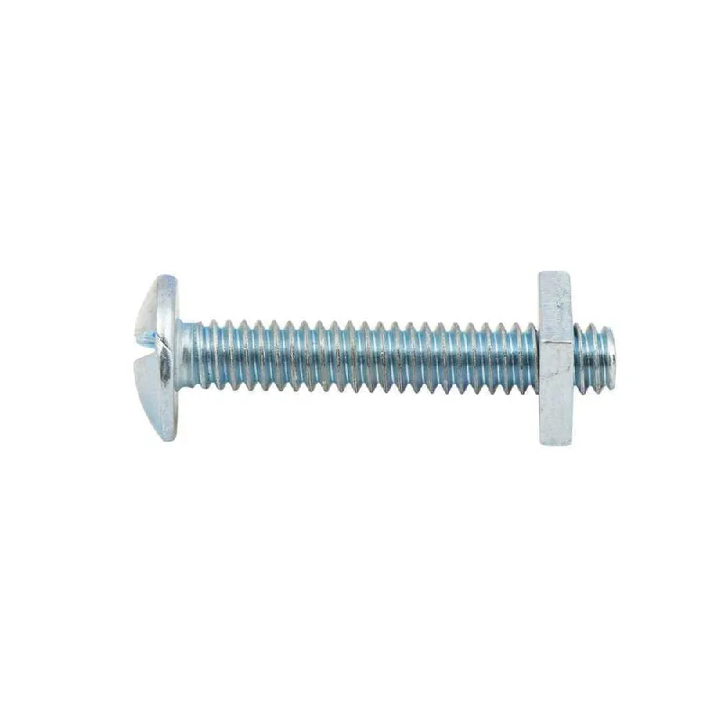 Screws With Travel Kits-Zenith Bolt & Nut Mush ZP 1/4" x 38mm (10pk)