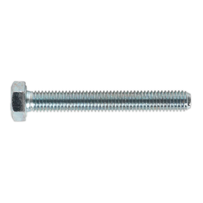 Screws For Heavy Duty Fastening-Sealey HT Setscrew M8 x 60mm 8.8 Zinc Pack of 50