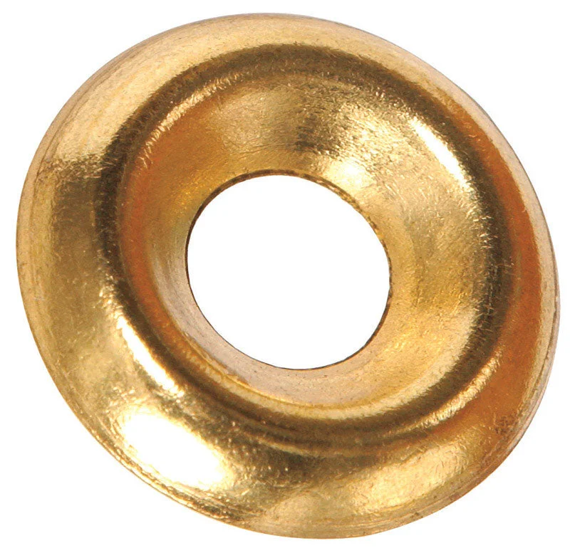 Washers With Balanced Fit-HILLMAN Brass-Plated Brass .164 in. Countersunk Finish Washer 100 pk