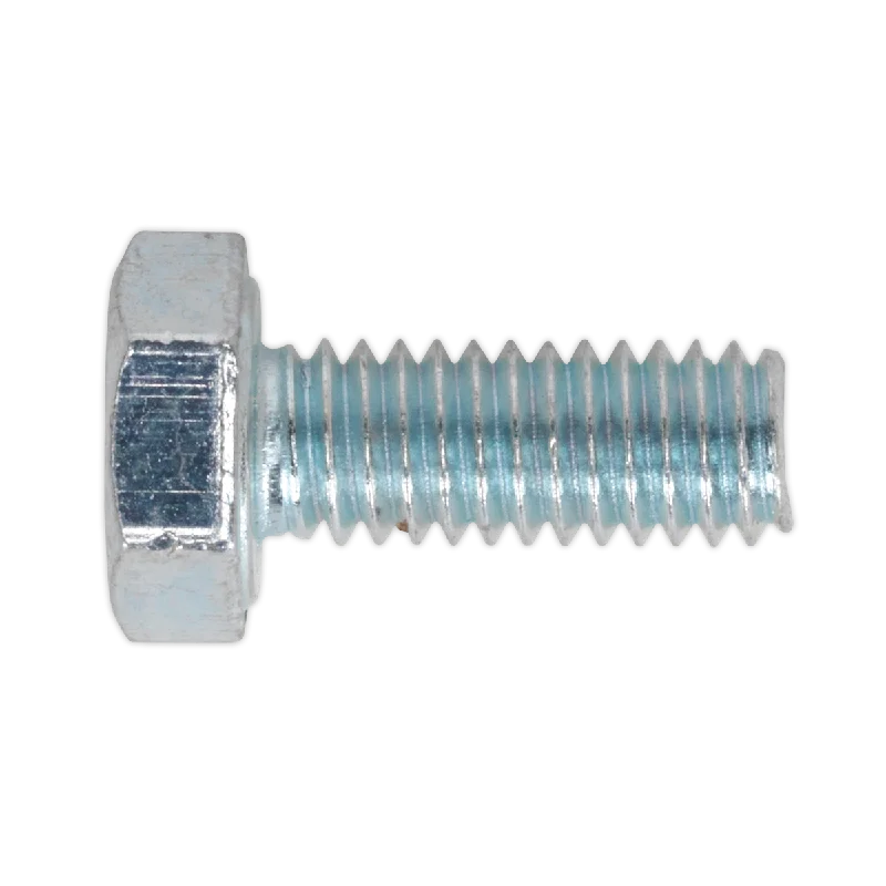 Screws With Limited Packs-Sealey HT Setscrew M4 x 16mm 8.8 Zinc DIN 933 - Pack of 50