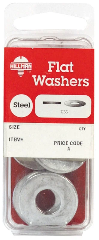 Washers For Collector’s Sets-Hillman Zinc-Plated Steel 3/16 in. USS Flat Washer 30 pk (Pack of 10)