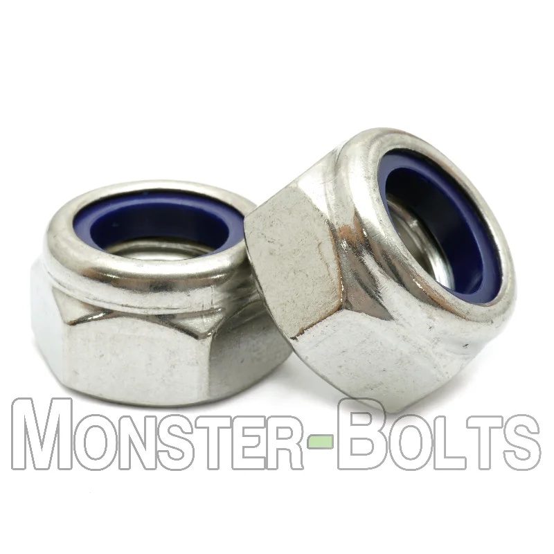 Nuts With Thread Lock-Bulk DIN 982 Class 8 Nylon Insert Locknuts – Zinc CR+3 Metric Coarse & Fine