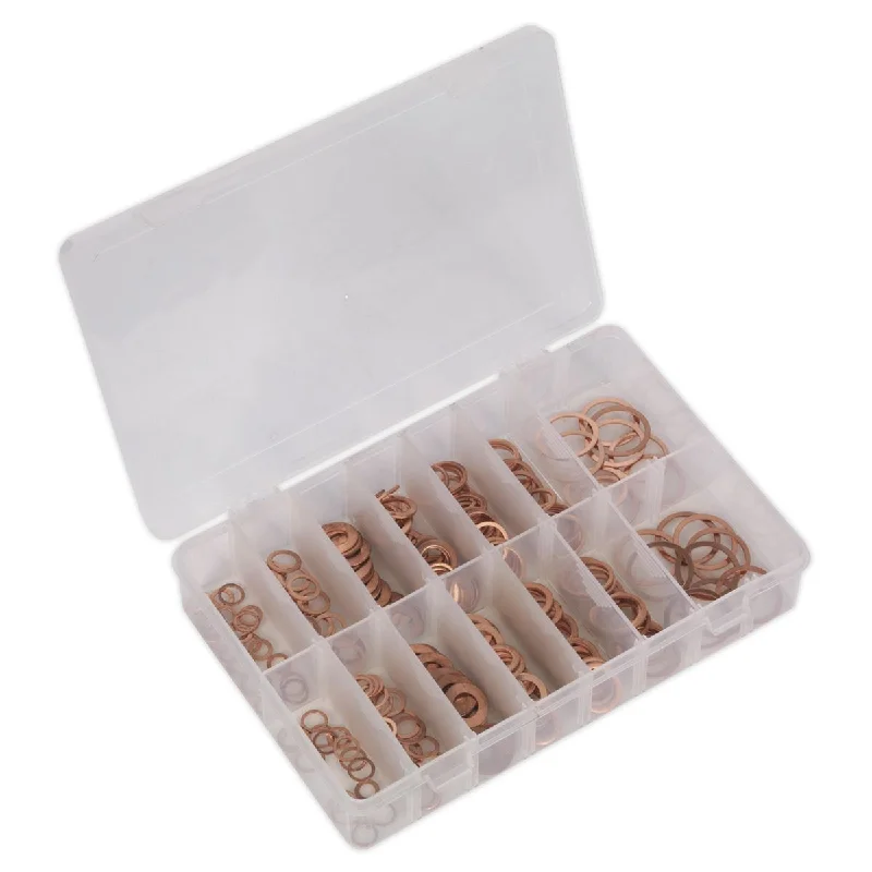 Washers With Twitter Trends-Sealey Diesel Injector Copper Washer Assortment 250pc - Metric