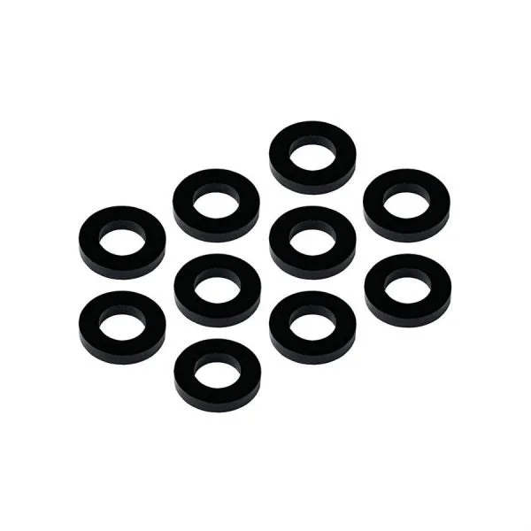 Washers With Contractor Specs-MR33 Aluminum Shim 3.0 x 6.0 x 1.0mm - Black (10 pcs)  MR33-AS-BK-10