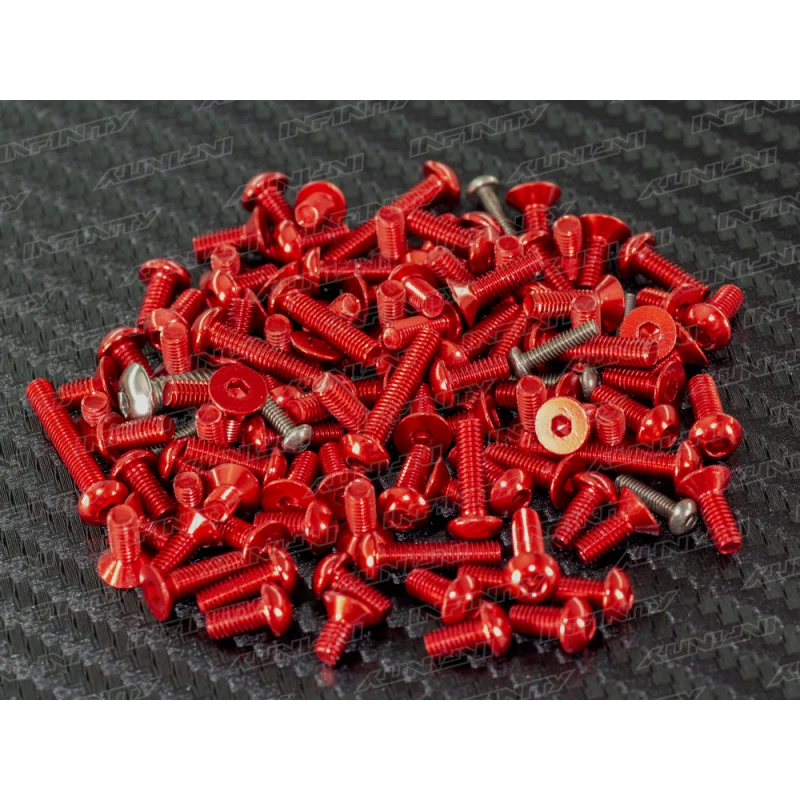 Screws With Custom Length-R0267 - IF18 ALUMINUM SCREW SET（UPPER/RED）(MULTI FIT ) IF15/14