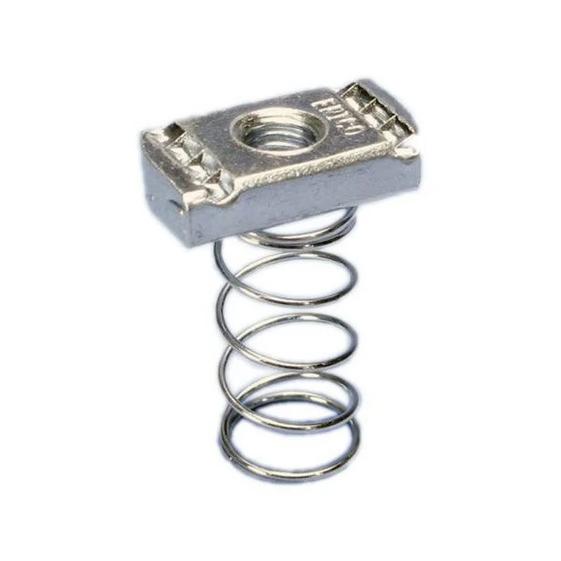 Nuts For Rookie DIYers-1/2" Strut Spring Nut with Spring, Zinc Plated