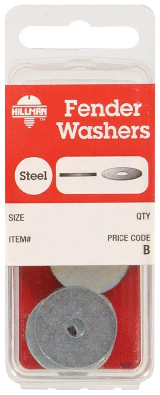 Washers With Lock Feature-Hillman Zinc-Plated Steel 3/16 in. Fender Washer 4 pk (Pack of 10)