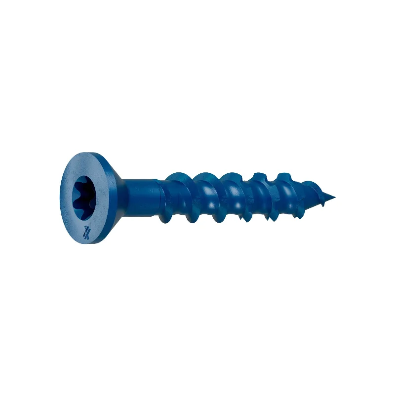 Screws For Instagram Posts-3/16" x 1-1/4" Strong-Tie Flat Head Titen Turbo Screw Anchor, Blue Zinc, Pkg 8