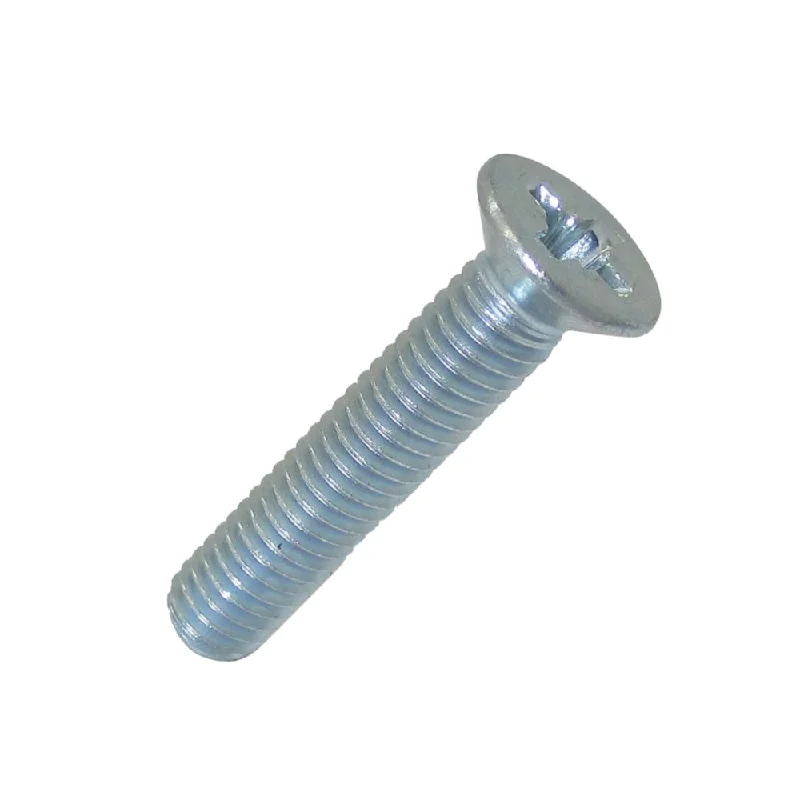 Bolts For College Workshops-Easyfix Bright Zinc-Plated Countersunk Machine Screws M6 x 30mm 25 Pack