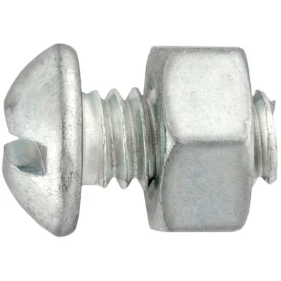 Nuts For Craft Goals-Auveco # 3722 Round Head Stove Bolt With Hex Nut 1/4" X 1-1/2". Qty 100.