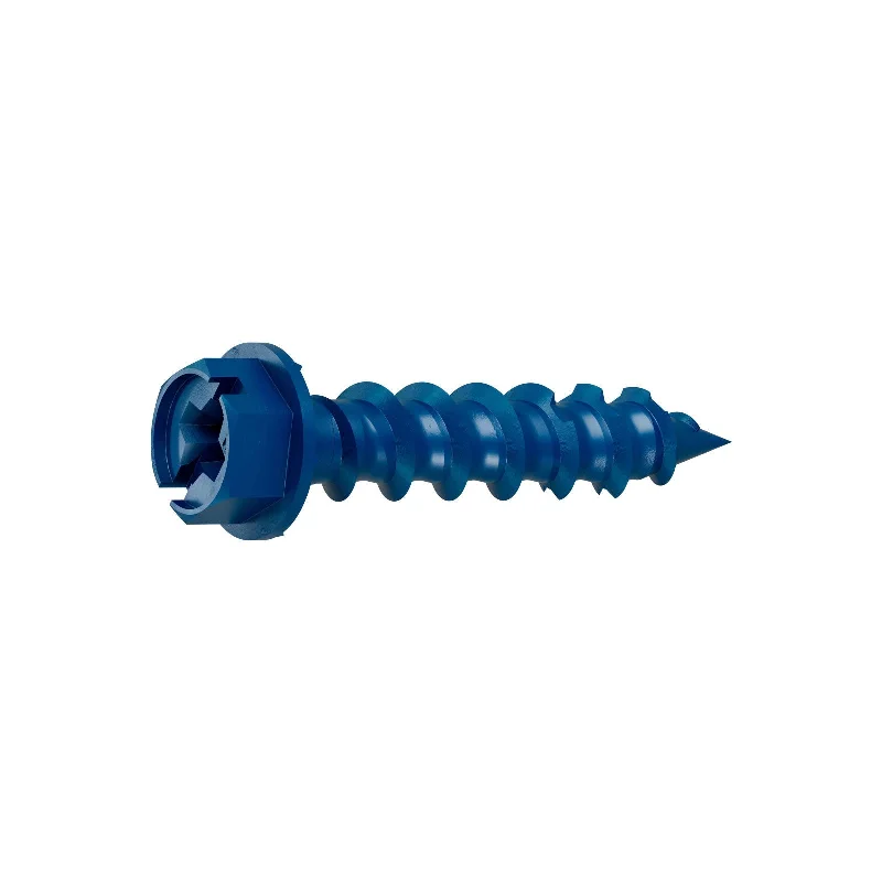 Screws For Club Builds-1/4"-1-1/4" Strong-Tie Hex Head Titen Turbo Screw Anchor, Blue Zinc, Pkg 8