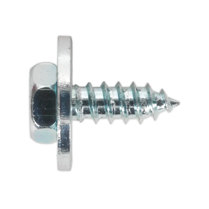 Screws For DIY Enthusiasts-Sealey Acme Screw with Captive Washer M10 x 1/2" Zinc Pack of 100