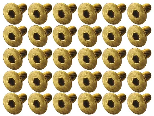 Screws In Brass Finish-XENON BRS-0308 Brass Hex Dish Screw M3 x 8mm 30 Pcs