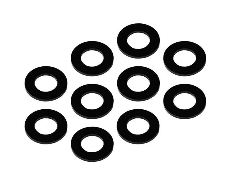 Washers For Group Assemblies-MR33 Aluminum Shim 3.0 x 6.0 x 0.75mm - Black (10 pcs)  MR33-AS-BK-075