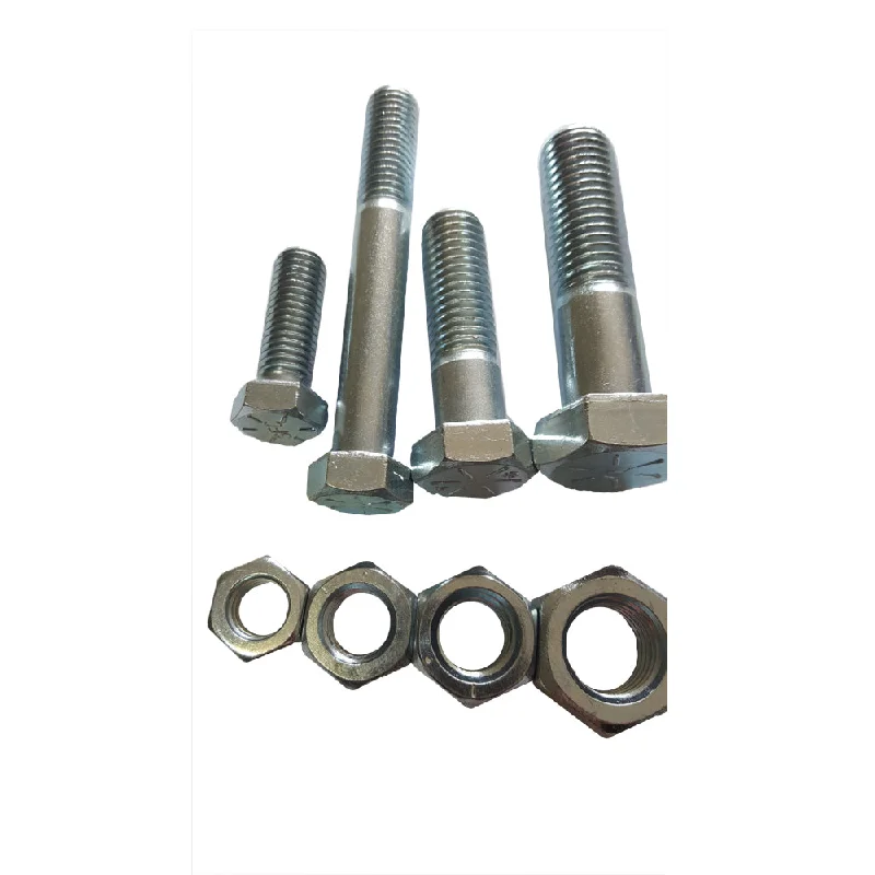 Bolts For Vibration Resistance-3/4 x 3 UNC Imperial  5pc Hex Bolt & Nut ZP