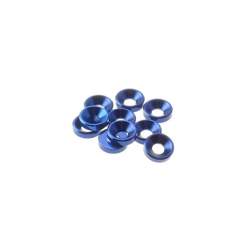 Washers With Simple Style-3mm Alloy Countersunk Washer [YOKOMO-Blue] - 69250 - HIRO SEIKO