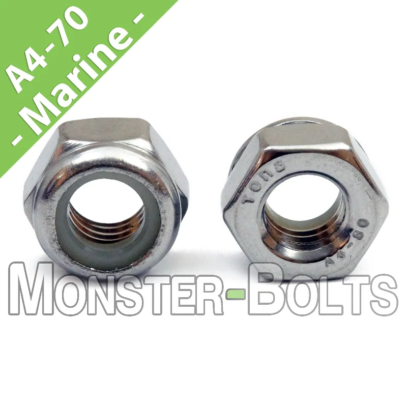 Nuts With Modern Design-Bulk NE and NM Nylon Insert Locknuts – Coarse Thread Stainless Steel 316 (US Inch Sizes)