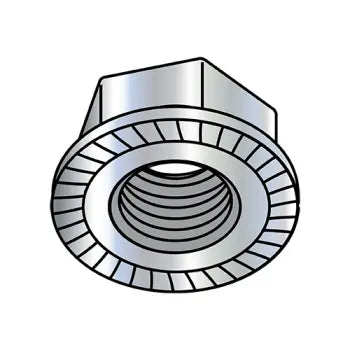 Nuts With Coastal Durability-JFAST 87NR - 7/8-9  Serrated Flange Hex Lock Nuts Case Hardened HR15N 78/90 Zinc And Bake, Case Quantity: 
100