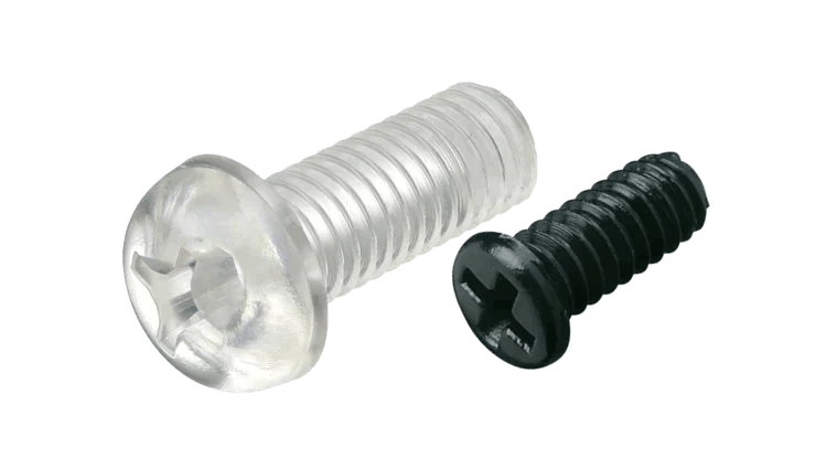 Screws For Night Visibility-Polycarbonate Pan Head Screws - Cross Recessed Phillips - DIN 7985