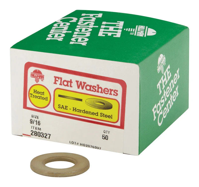 Washers With Flash Sales-Hillman Yellow Dichromate Steel 9/16 in. SAE Flat Washer 50 pk