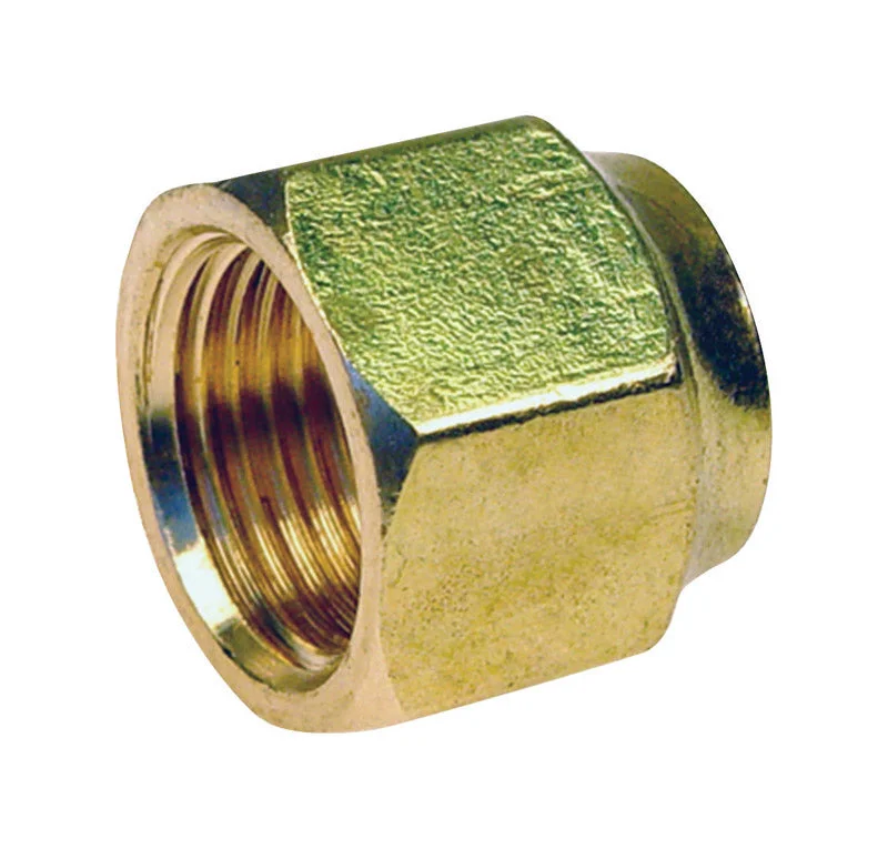 Nuts For Rookie DIYers-JMF 5/8 in. Flare x 3/8 in. Dia. CTS Brass Forged Flare Nut (Pack of 5)