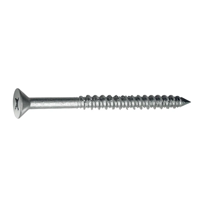 Screws With Squad Designs-1/4" x 1-1/4" Strong-Tie Phillips Flat Head Titen Screw, 410 Stainless Steel, Pkg 100