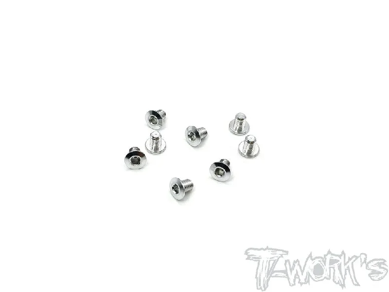 Screws For Speed Fixes-ASS-3LPS 7075-T6 Hex. Socket Head Low Profile Half Thread Screws ( Silver) 8pcs.