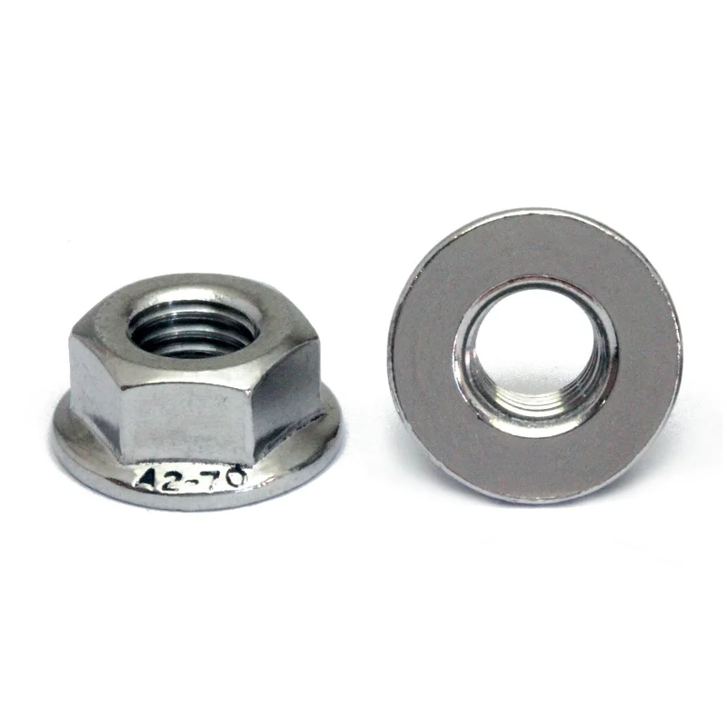 Nuts With Balanced Fit-Metric Hex Flange Nuts, Stainless Steel DIN 6923 / ISO 4161