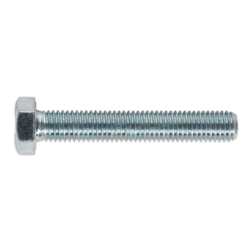 Screws With Eco-Friendly Materials-Sealey HT Setscrew M12 x 75mm 8.8 Zinc Pack of 10