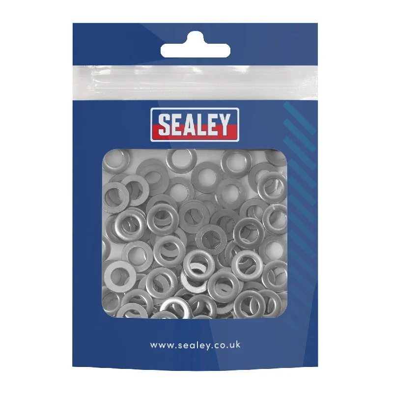 Washers For Casual Use-Sealey Stainless Steel Flat Washer Din 125 – M6 - Pack of 100