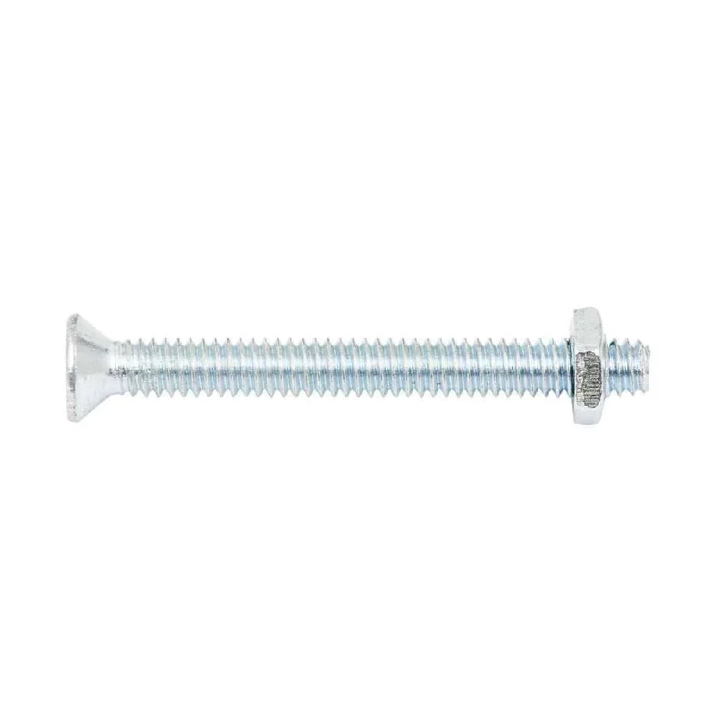 Screws With Small Size-Zenith Bolt & Nut Round Head ZP 5/32" x 38mm (18pk)