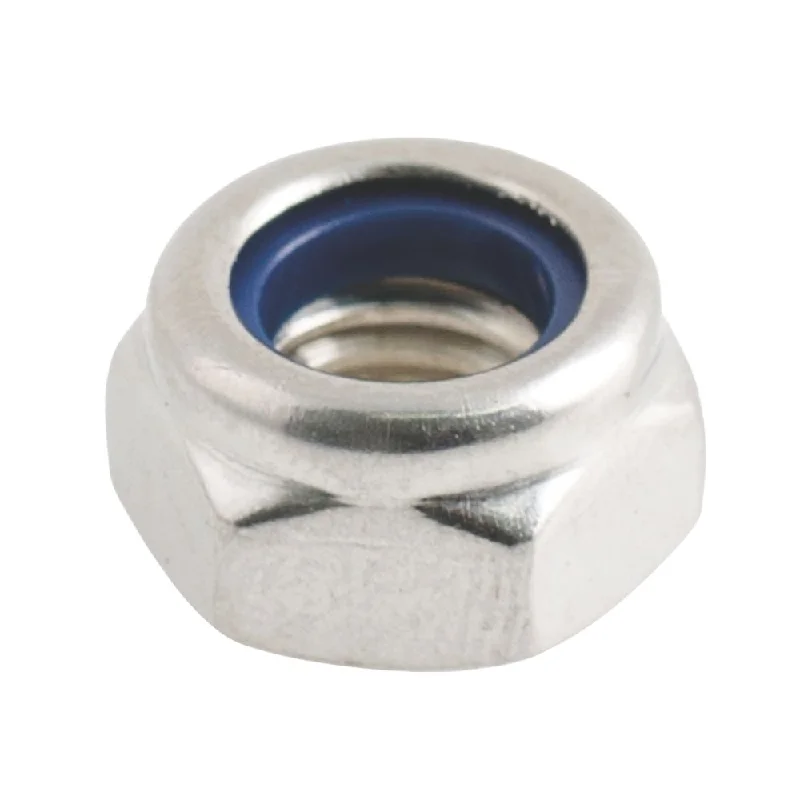 Nuts For Summer Repairs-Easyfix A2 Stainless Steel Nylon Lock Nuts M8 100 Pack