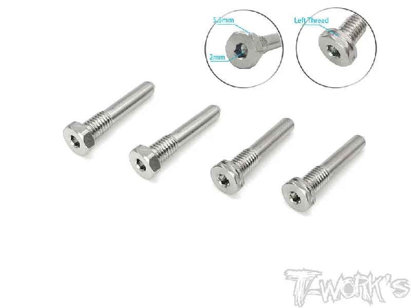 Screws For Vibration Resistance-TP-119-HB 64 Titanium Screw Type Shock Pin Set ( For HB D819RS/819/817/E819/817 ) LT 2pcs. RT 2pcs.