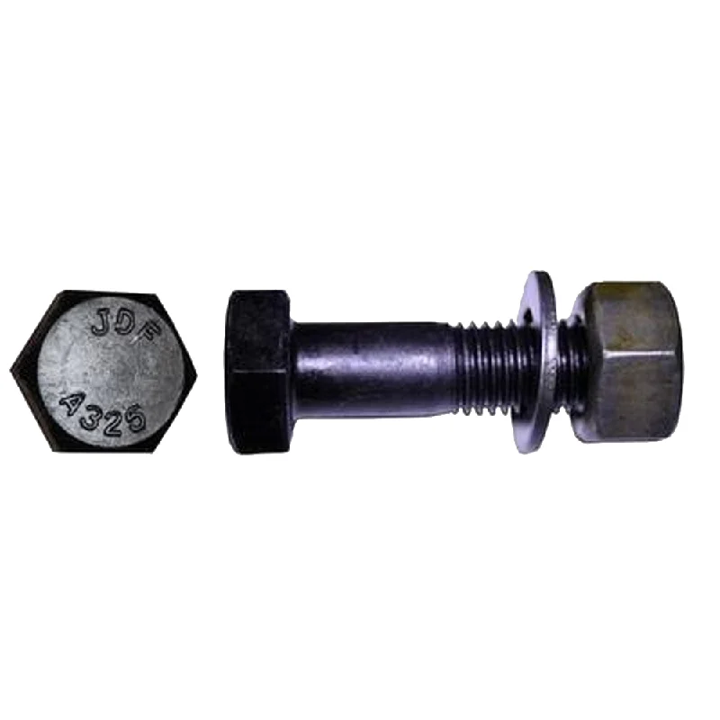 Bolts With Team Branding-1" Diameter Black A325 Structural Bolts