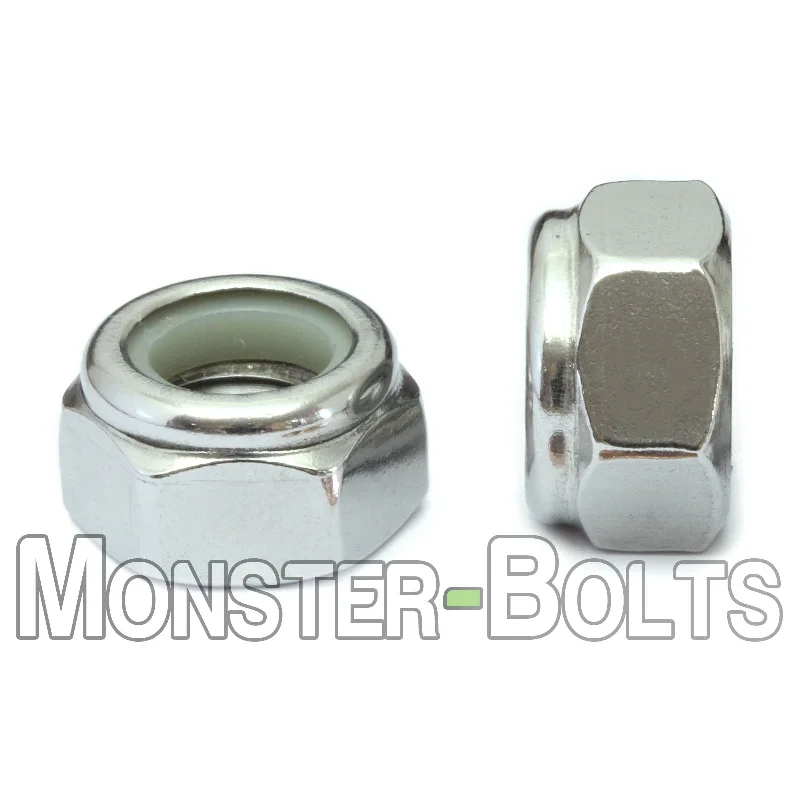 Nuts For Patio Repairs-Metric Nylon Insert Hex Lock Nuts - Stainless Steel DIN 985 18-8 / A2