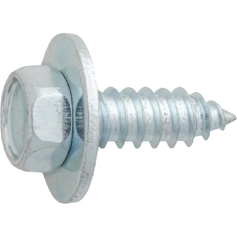 Washers For Indoor Assembly-Auveco # 24433 1/4" X 3/4" Hex Head Tapping Screw W/Loose Washer. Qty 50.