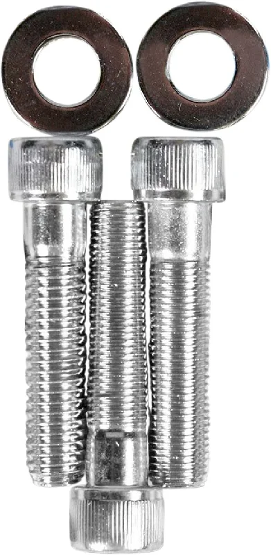 Washers With YouTube Tutorials-CHROME SOCKET-HEAD NARROW GLIDE TRIPLE TREE PINCH BOLT KIT KNURLED