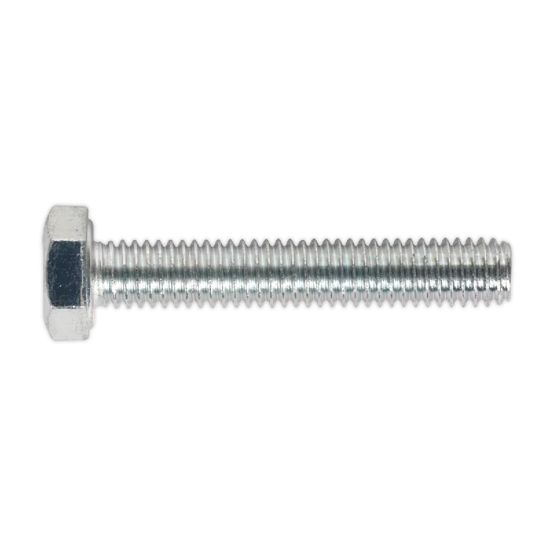 Screws For Craft Goals-Sealey HT Setscrew M6 x 35mm 8.8 Zinc Pack of 50