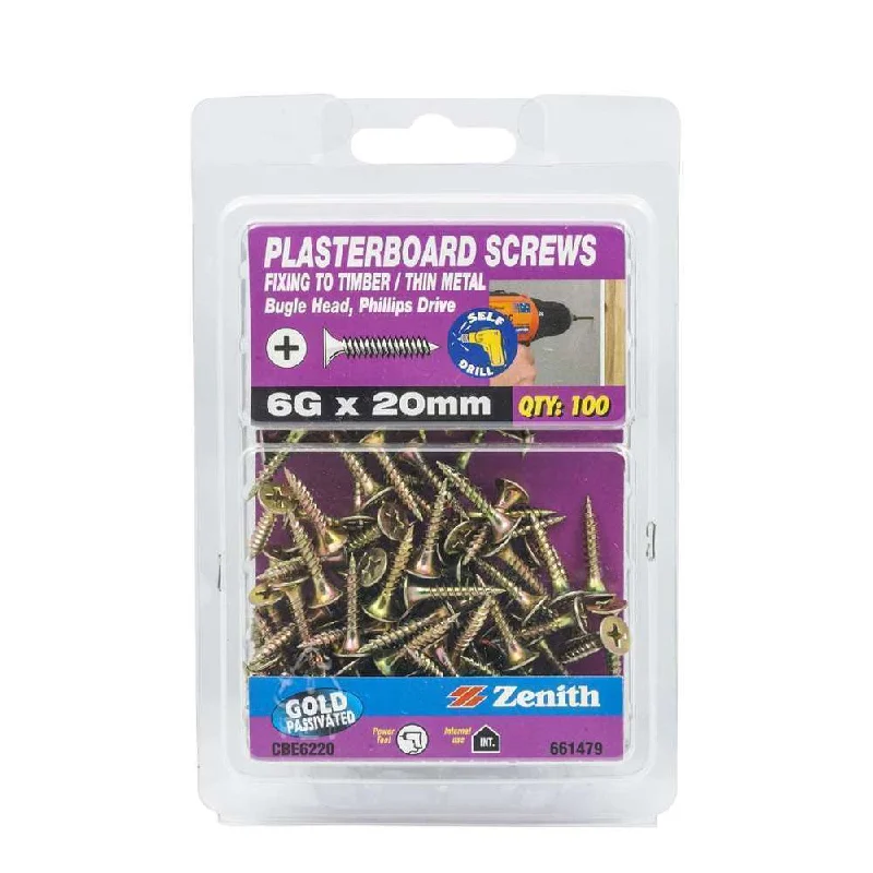 Screws With Twitter Trends-Zenith Plasterboard Screw Bugle 6G x 20mm (100pk)