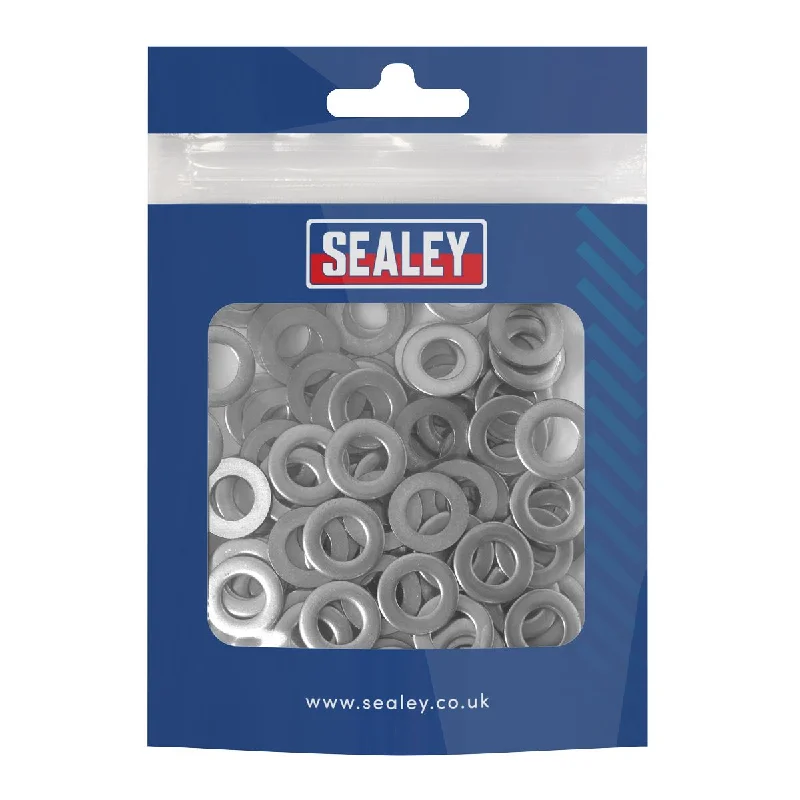 Washers For Easy Storage-Sealey Stainless Steel Flat Washer Din 125 – M8 - Pack of 100