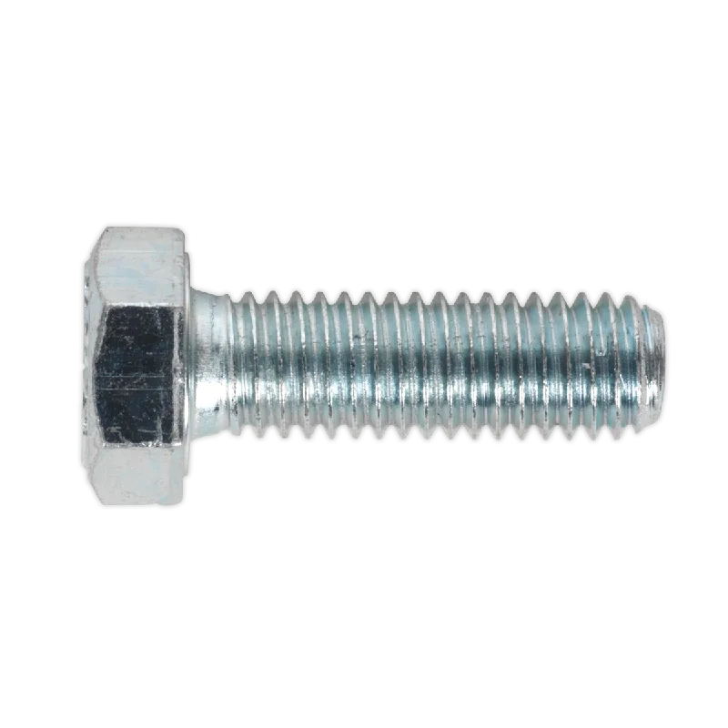 Screws With State Standards-Sealey HT Setscrew M8 x 25mm 8.8 Zinc Pack of 50