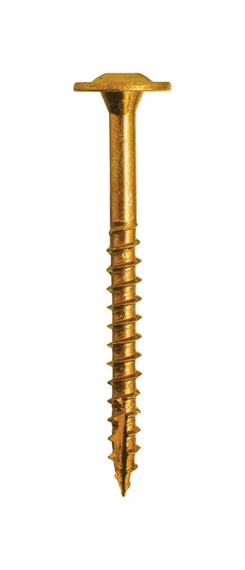 Screws With Rust Resistance-GRK Fasteners No. 8 X 1-3/4 in. L Star Coated W-Cut Cabinet Screws 100 pk