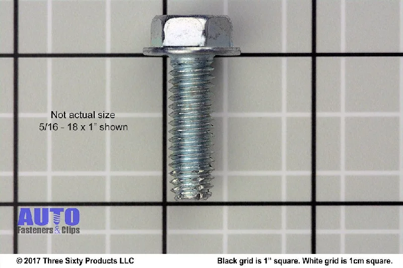 Washers For Senior Comfort-Auveco # 15358 3/8"-16 X 2" Hex Washer Head Thread Cutting Screw. Qty 25.