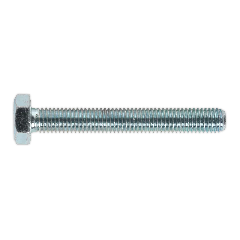 Screws For Construction-Sealey HT Setscrew M10 x 75mm 8.8 Zinc Pack of 25