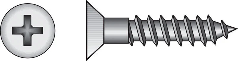 Screws For Small Jobs-HILLMAN No. 8 X 7/8 in. L Phillips Zinc-Plated Coarse Wood Screws 100 pk