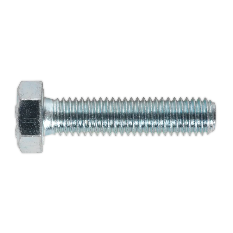 Screws For Garden Builds-Sealey HT Setscrew M8 x 35mm 8.8 Zinc Pack of 50