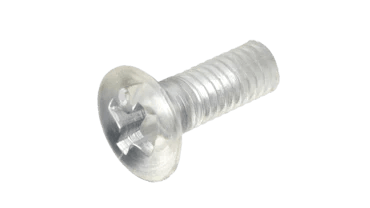 Screws For Club Builds-Polycarbonate Countersunk Dome Screws - Cross Recessed Phillips - DIN 965